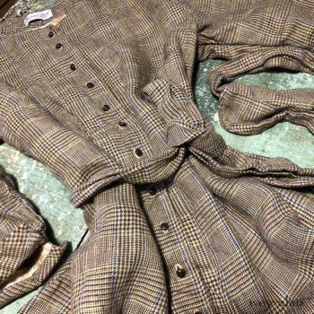 Wildefield Duster Coat in a striking, yet subtle, plaid linen.