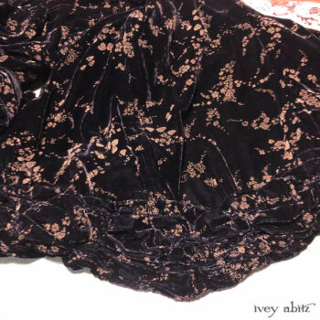 Bartholomew Dress in a stunning block print silk velvet. One of our favourite combinations this season.