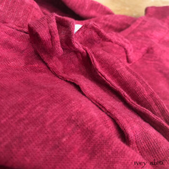 Close-up of a Chevallier Cardigan, headed to the beautiful south to one of our beloved clients.