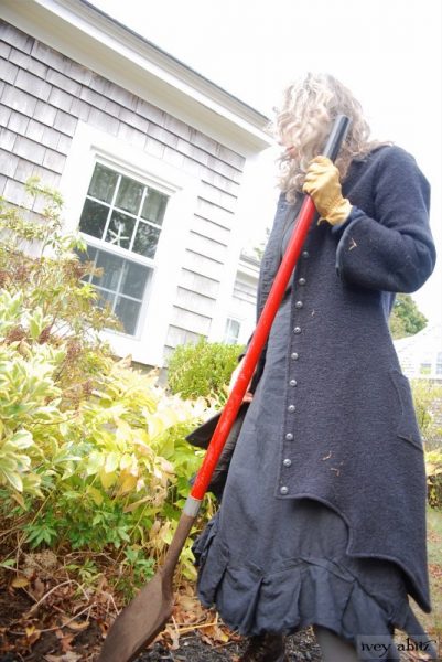 Cindy digs for Solomon's Seal at Saturday Farm. She uses it for tinctures.