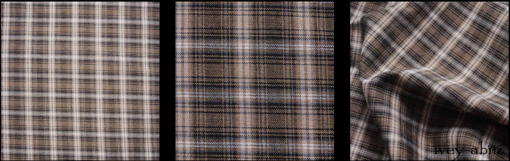 Parchment and Ink Plaid Weave