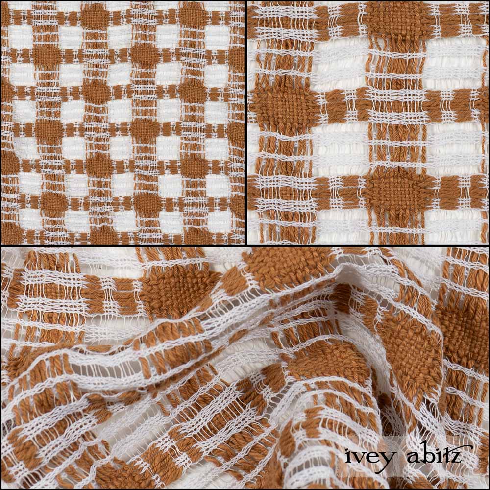 Ripe Apricot Embroidered Weave