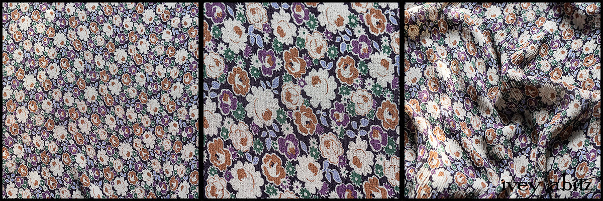 Description: A crinkled silk chiffon is delightful for layering. It gives depth to an ensemble without the weight or bulk of an added weave. It is washed and softened, making it even more delightful to wear. This cheerful floral motif has a lovely mix of our Riverboat (eggplant), Beacon, Woodland Trail, and Black hues. Content: 100 percent silk. Four season weave. Care: Simply hand wash or put through machine delicate cycle in cold water with a plant based detergent. We suggest using a natural fabric softener to maintain the softness we have washed into it. Hang to dry.