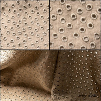 Sandy Embroidered Circle Eyelet Linen
