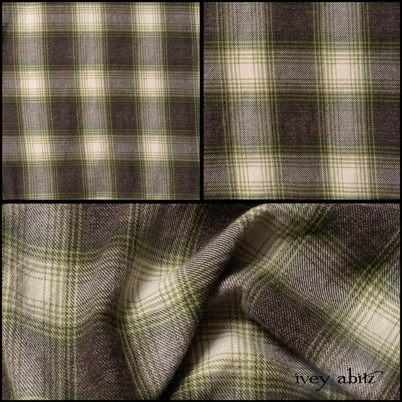 Seagrass and Anchor Grey Soft Plaid Cotton