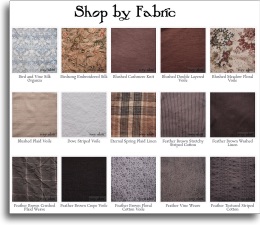 Fabric Chart for Ivey Abitz Bespoke Frocks