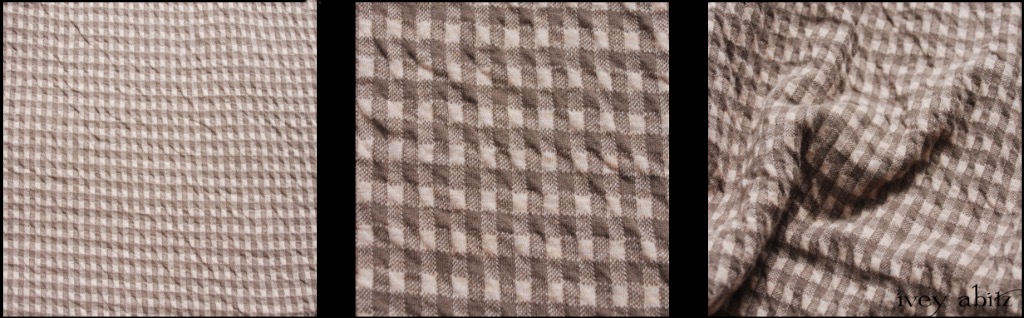 Stone Cottage Petite Checked Knit - Description: Two layers of wispy cotton knit are tacked together with tiny threads to create this sumptuous casual weave. We put it through a special washing to play up the texture. The backside knit is a solid Stone Cottage hue and is featured when you choose a raw edged design like the new Glenclyffe, Bonheur, and Pineyrie Collections. The Petite Checked Knit is best suited for layering vests and cardigan-like jackets. It is meant to be paired with the Stone Cottage Grand Checked Knit but can be enjoyed on its own, too.