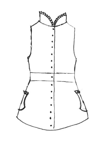 Mathilda Vest drawing by Ivey Abitz